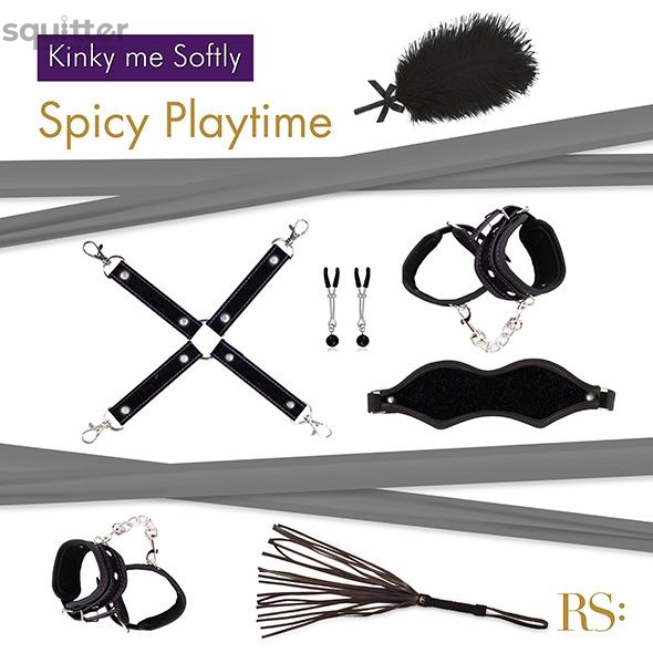 Подарочный набор для BDSM RIANNE S - Kinky Me Softly Black: 8 предметов для удовольствия SO3864 фото