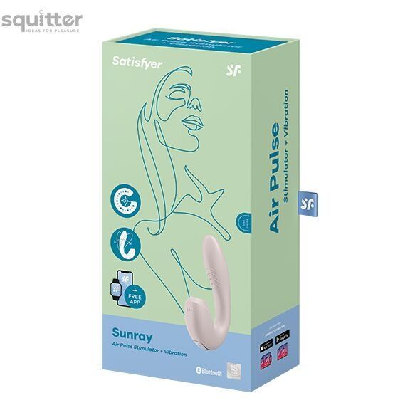 Вакуумный смарт вибратор Satisfyer Sunray Pink, 4 положение ствола SO6112 - онлайн-сексшоп Сквитер
