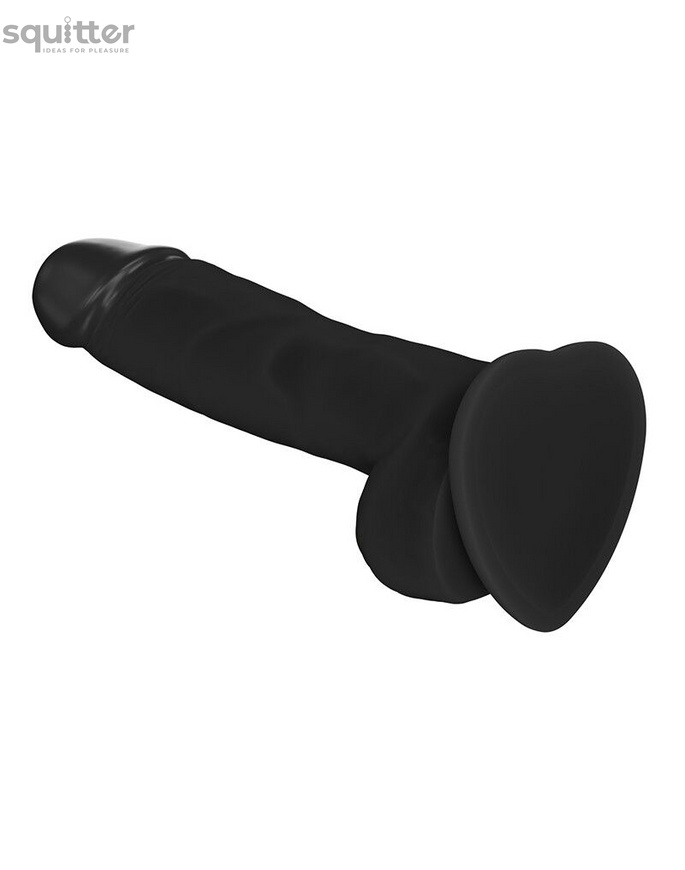 Реалістичний фалоімітатор Strap-On-Me SOFT REALISTIC DILDO Black - Size L SO4523 фото