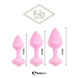 Набір силіконових анальних пробок FeelzToys - Bibi Butt Plug Set 3 pcs Pink SO4576 фото 2