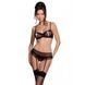 Сексуальний комплект з поясом для панчіх Passion LOVELIA SET XXL/XXXL, black SO4779,1 - інтернет-магазин інтимних товарів Squitter