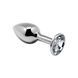 Металева анальна пробка з кристалом Alive Mini Metal Butt Plug White M SO6003,1 - інтернет-магазин інтимних товарів Squitter