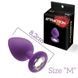 Анальная пробка с кристаллом MAI Attraction Toys №48 Purple, длина 8,2см, диаметр 3,5смSO4626,2 - интернет-магазин интимных товаров Squitter