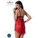 Прозорий пеньюар з відкритими грудьми CHERRY CHEMISE red L/XL - Passion Exclusive, трусики PS25501,2 - інтернет-магазин інтимних товарів Squitter