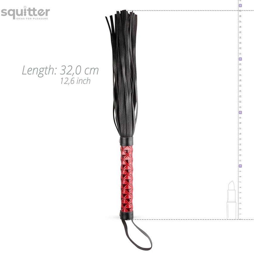 Батіг-флогер Whipped - Beat It Flogger - Red, екошкіра SO5123 фото