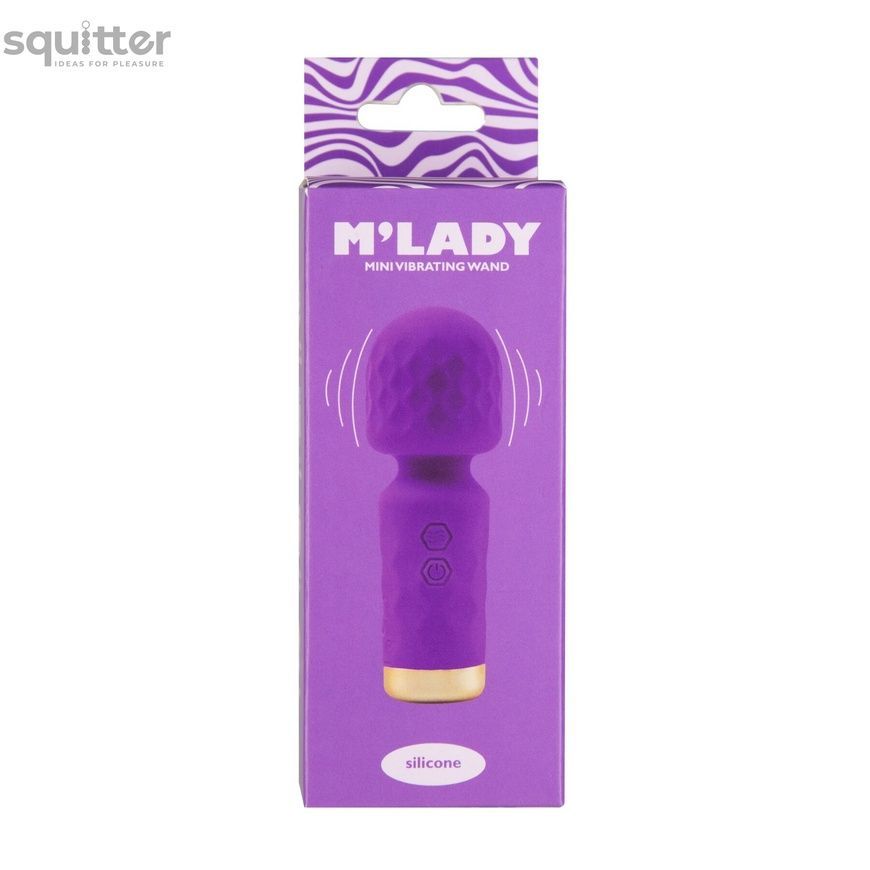 Вібромасажер M&rsquo;Lady Mini Vibrating Wand Purple SX3144 - онлайн-сексшоп Сквітер
