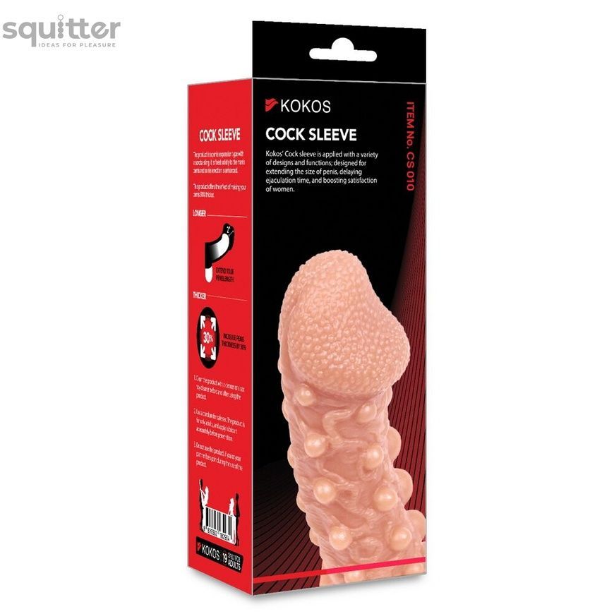 Насадка на член Kokos Cock Sleeve CS 010 L SX1470 - онлайн-сексшоп Сквітер