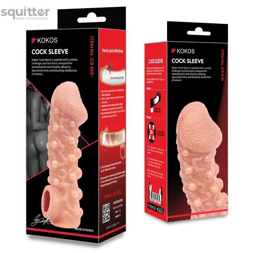 Насадка на член Kokos Cock Sleeve CS 010 L SX1470 - онлайн-сексшоп Сквітер
