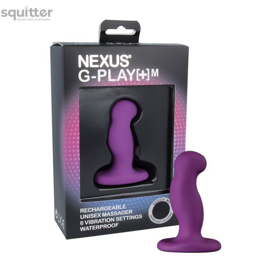 Вибромассажер простаты Nexus G-Play Plus M Purple, макс. диаметр 3 см, перезаряжаемый GPM002 - онлайн-сексшоп Сквитер