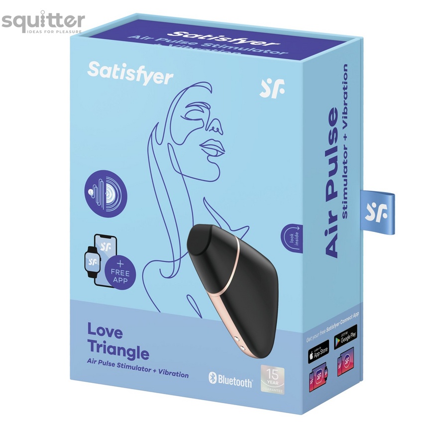 Вакуумний кліторальний стимулятор Satisfyer Love Triangle Black SO3894 фото