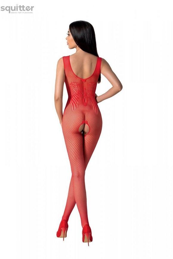 Бодістокінг з крилами Passion BS098 One Size, red, середня сітка, відкритий доступ SO8936 - онлайн-сексшоп Сквітер