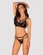 Эротический комплект под латекс со стрепами Obsessive Bagirela 2-pcs set S/M, черный, под леопард, бSO7219,1 - интернет-магазин интимных товаров Squitter