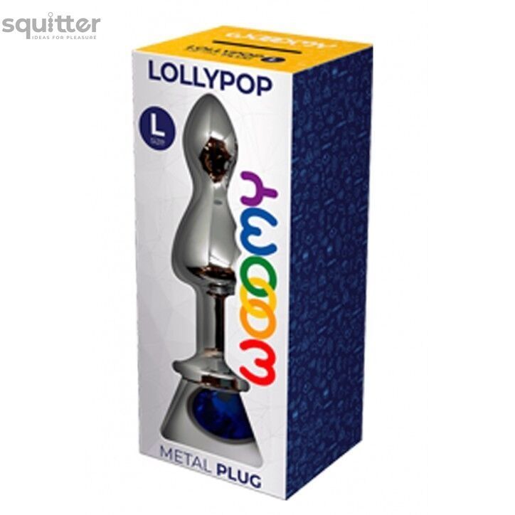 Металлическая анальна пробка Wooomy Lollypop Double Ball Metal Plug Blue L диаметр 3,5, длина 10,5см SO7419 - онлайн-сексшоп Сквитер