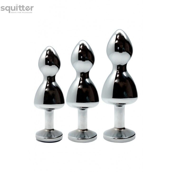 Металлическая анальна пробка Wooomy Lollypop Double Ball Metal Plug Blue L диаметр 3,5, длина 10,5см SO7419 - онлайн-сексшоп Сквитер