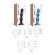Насадка для страпона Strap-On-Me Dildo Plug Balls Blue Metallic MSO7818,5 - интернет-магазин интимных товаров Squitter