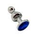 Металлическая анальна пробка Wooomy Lollypop Double Ball Metal Plug Blue L диаметр 3,5, длина 10,5смSO7419,1 - интернет-магазин интимных товаров Squitter