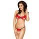 Комплект белья COCTAIL BIKINI red S/M &mdash; Passion: лиф с бантиками, стринги-ниточки EL11202 - онлайн-сексшоп Сквитер