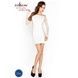 Бодістокінг Passion BS025 white, сукня-сітка, спущене плече, довгий рукав PBS025W,2 - інтернет-магазин інтимних товарів Squitter