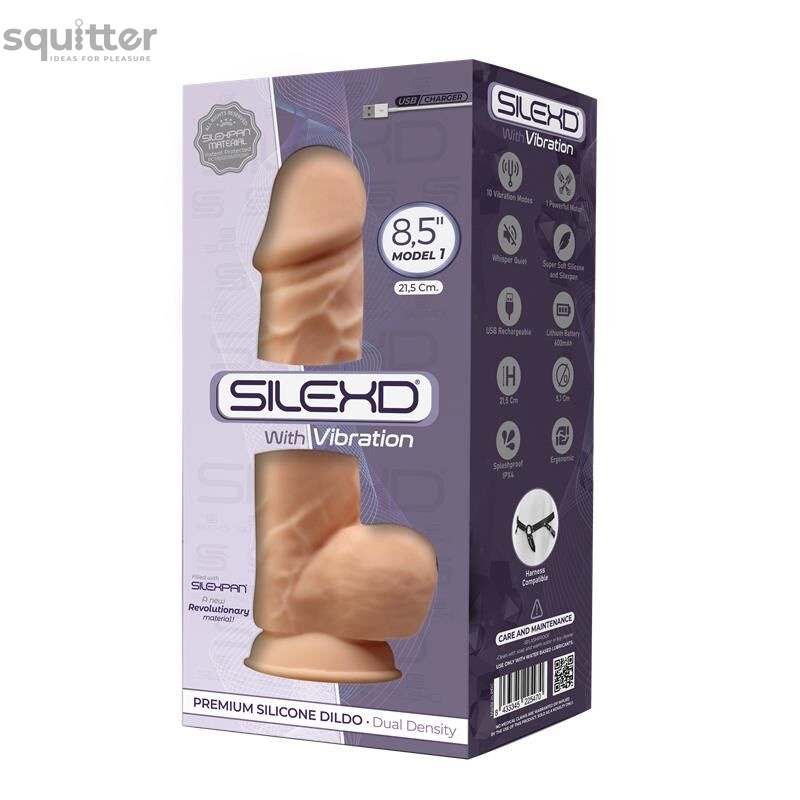 Фаллоимитатор с вибрацией SilexD Norman Vibro Flesh (MODEL 1 size 8,5in), двухслойный, диаметр 5 см SO5016 фото