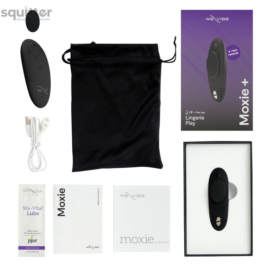 Смарт-вибратор в трусики We-Vibe Moxie+ Satin Black, обновленный пульт ДУ SO6973 - онлайн-сексшоп Сквитер