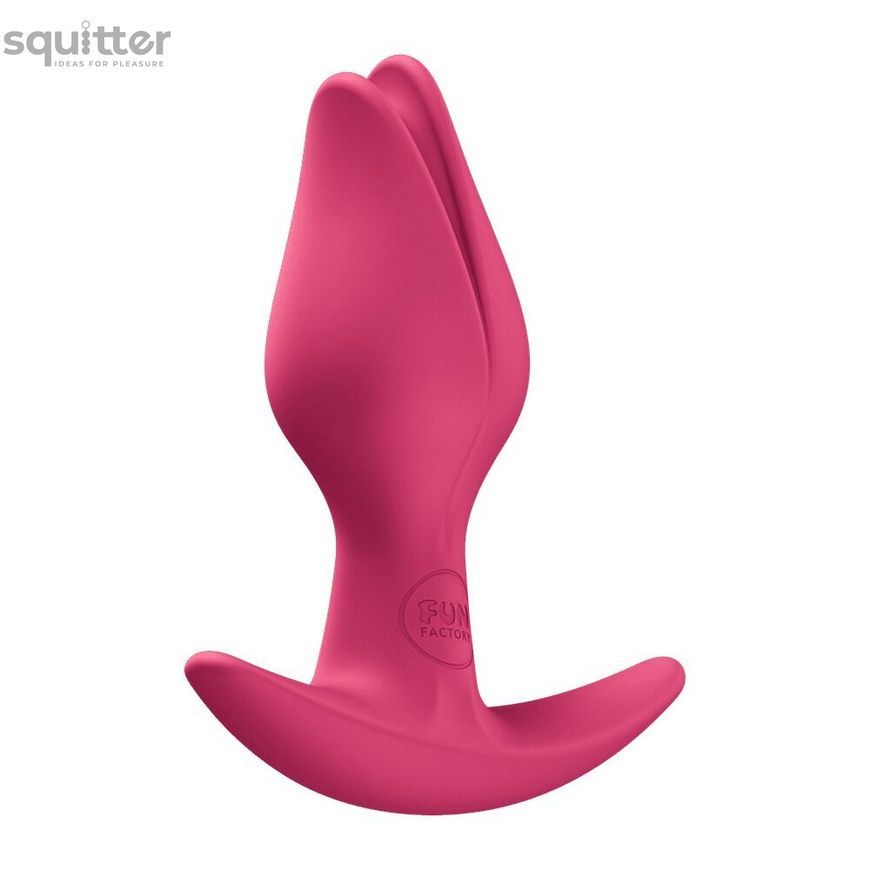 Анальна пробка Fun Factory BOOTIE FEM Raspberry, у вигляді бутона, діаметр 2,9 см, тонкий обмежувач SX3694 - онлайн-сексшоп Сквітер