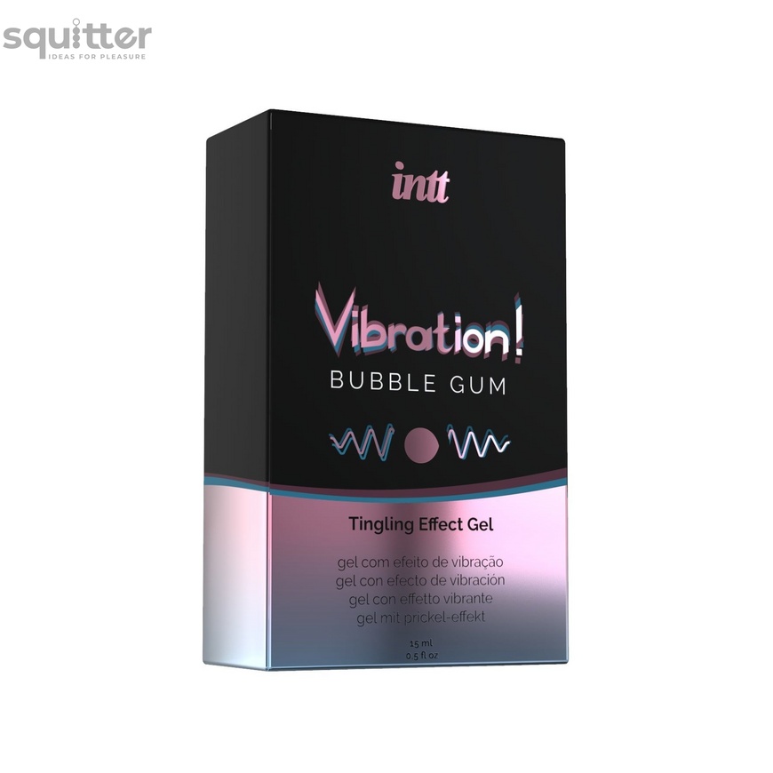 Жидкий вибратор Intt Vibration Bubble Gum (15 мл), густой гель, очень вкусный, действует до 30 минут SO3348 фото