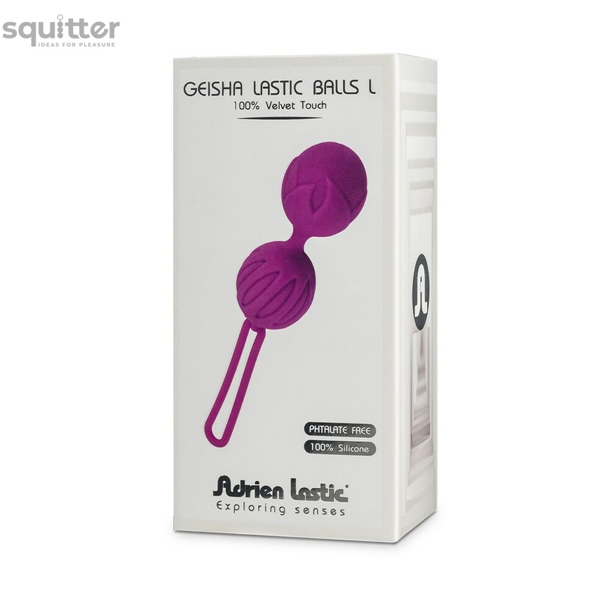 Вагінальні кульки Adrien Lastic Geisha Lastic Balls BIG Violet (L), діаметр 4 см, вага 90 гр AD40293 фото