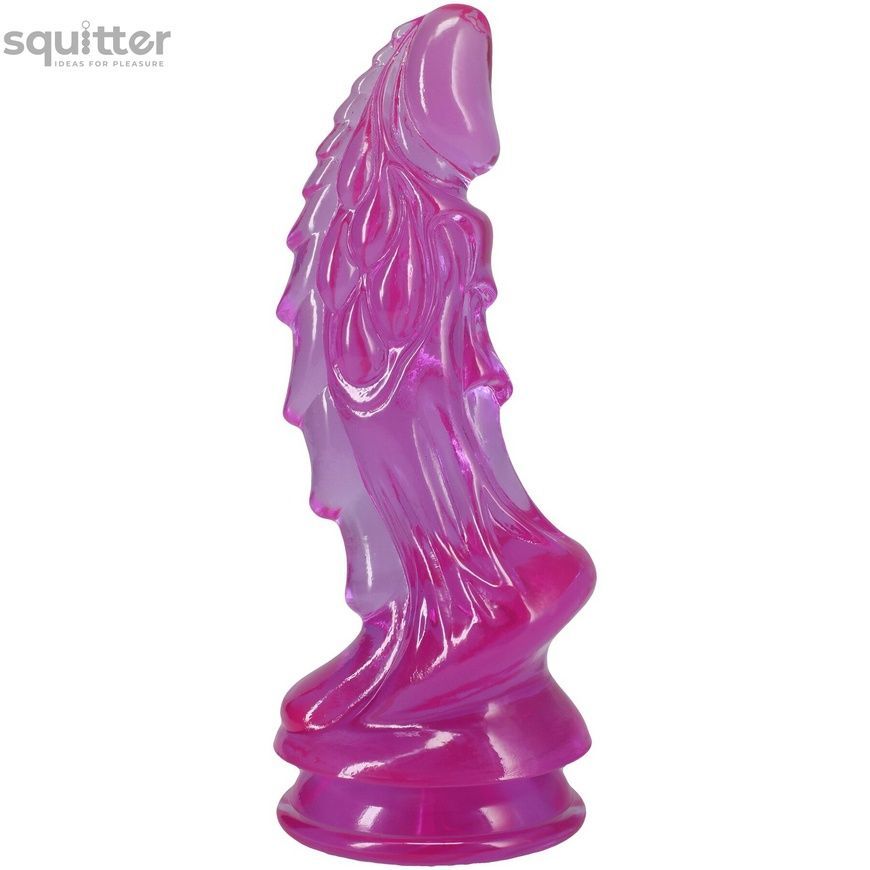 Фентезійний фалоімітатор Doc Johnson Crystal Jellies - Invader Dong 8.5 Inch - Purple SX4443 - онлайн-сексшоп Сквітер