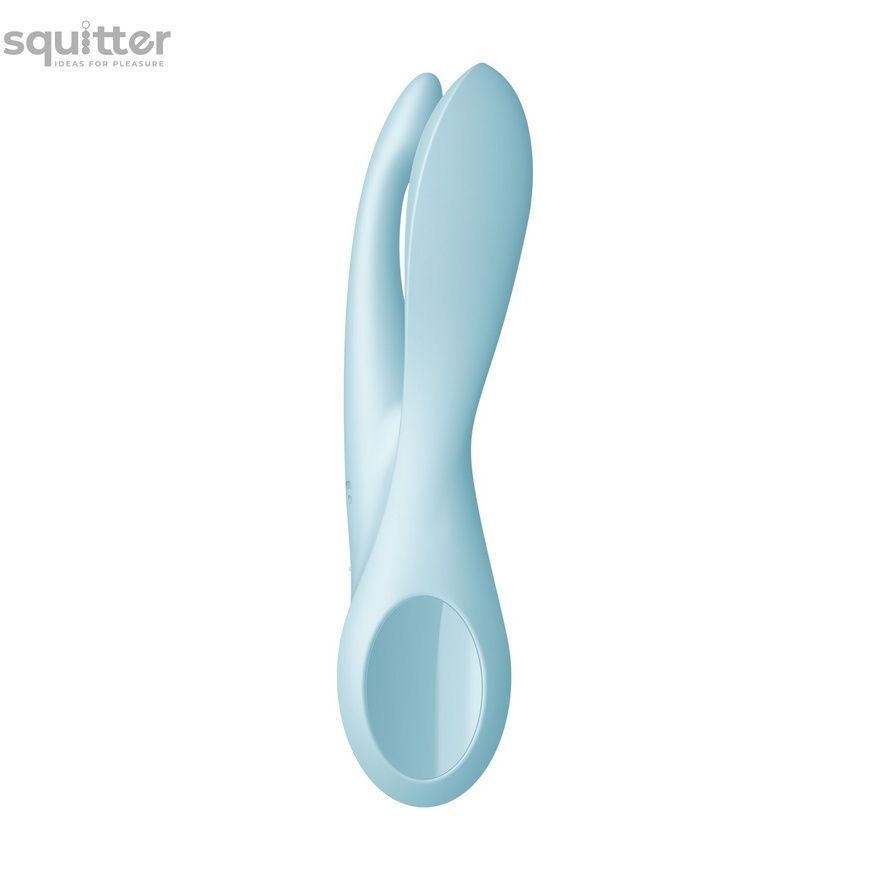 Кліторальний вібратор Satisfyer Threesome 1 Light Blue з трьома гнучкими пальчиками SO6986 - онлайн-сексшоп Сквітер