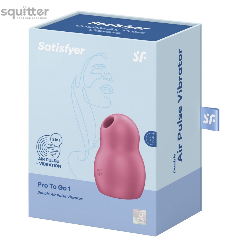 Вакуумний стимулятор з вібрацією Satisfyer Pro To Go 1 Red SO7800 фото