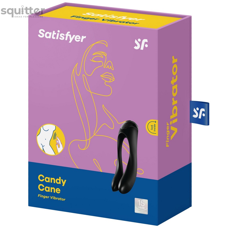 Вибратор на палец Satisfyer Candy Cane Black SO4653 фото