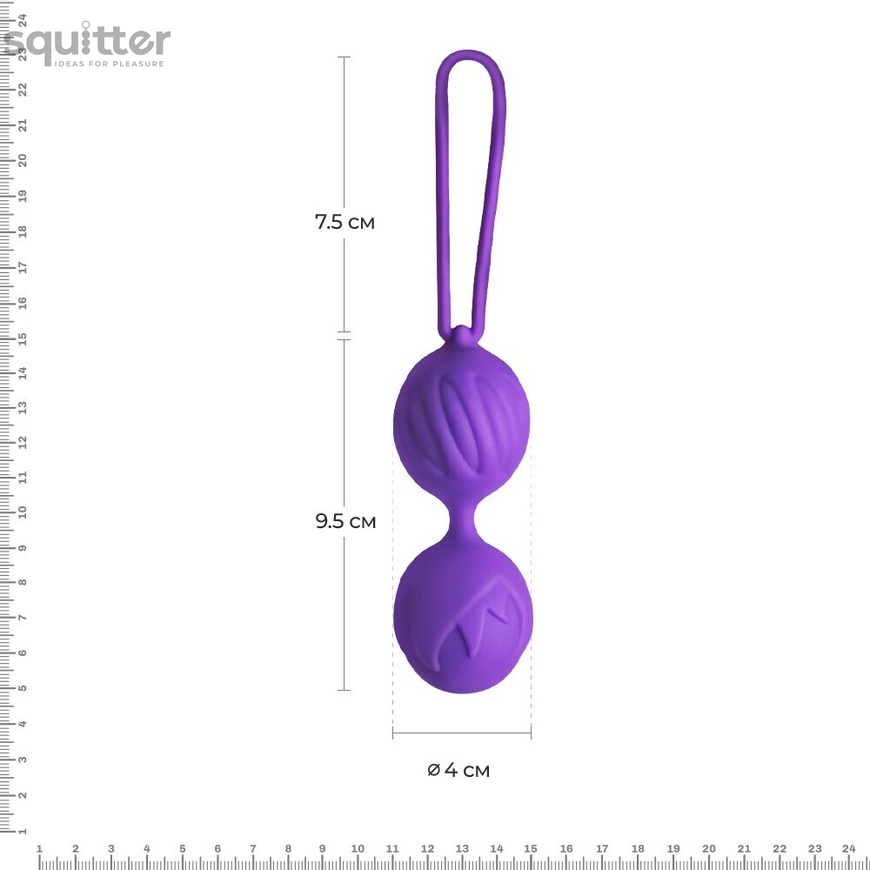 Вагінальні кульки Adrien Lastic Geisha Lastic Balls BIG Violet (L), діаметр 4 см, вага 90 гр AD40293 фото