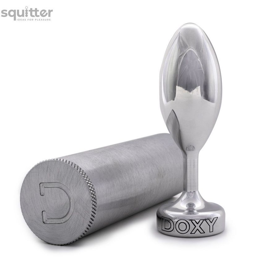 Металлическая анальная пробка DOXY Butt Plug SMOOTH, гладкая, диаметр 3,3 см SO8030 - онлайн-сексшоп Сквитер