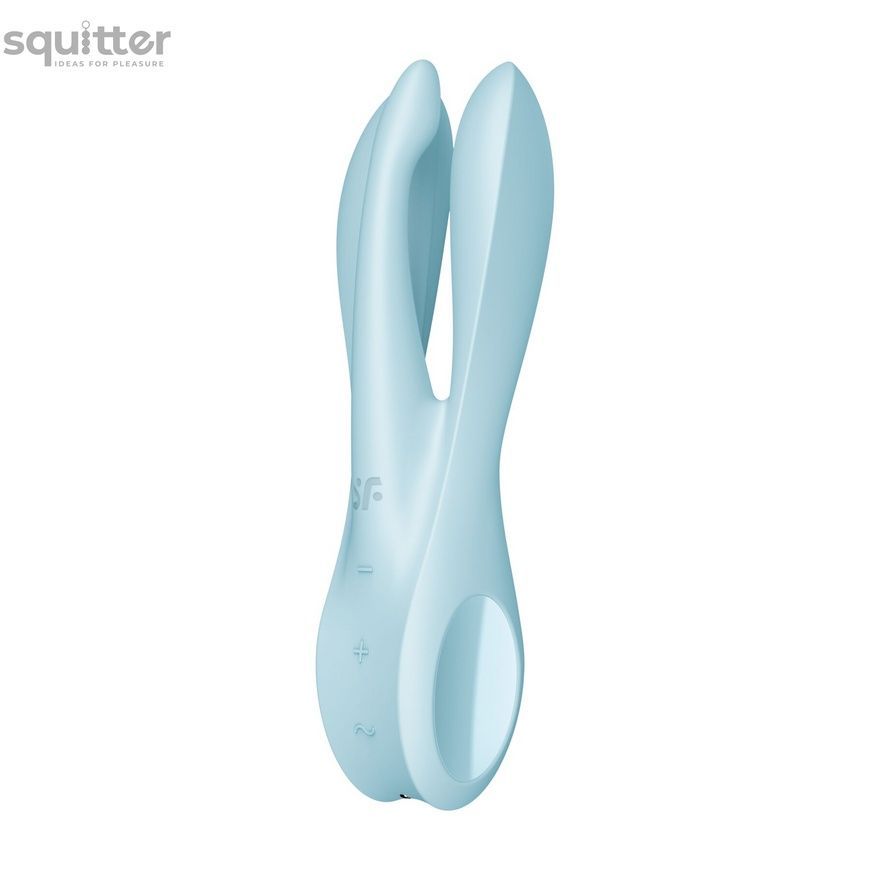 Кліторальний вібратор Satisfyer Threesome 1 Light Blue з трьома гнучкими пальчиками SO6986 - онлайн-сексшоп Сквітер