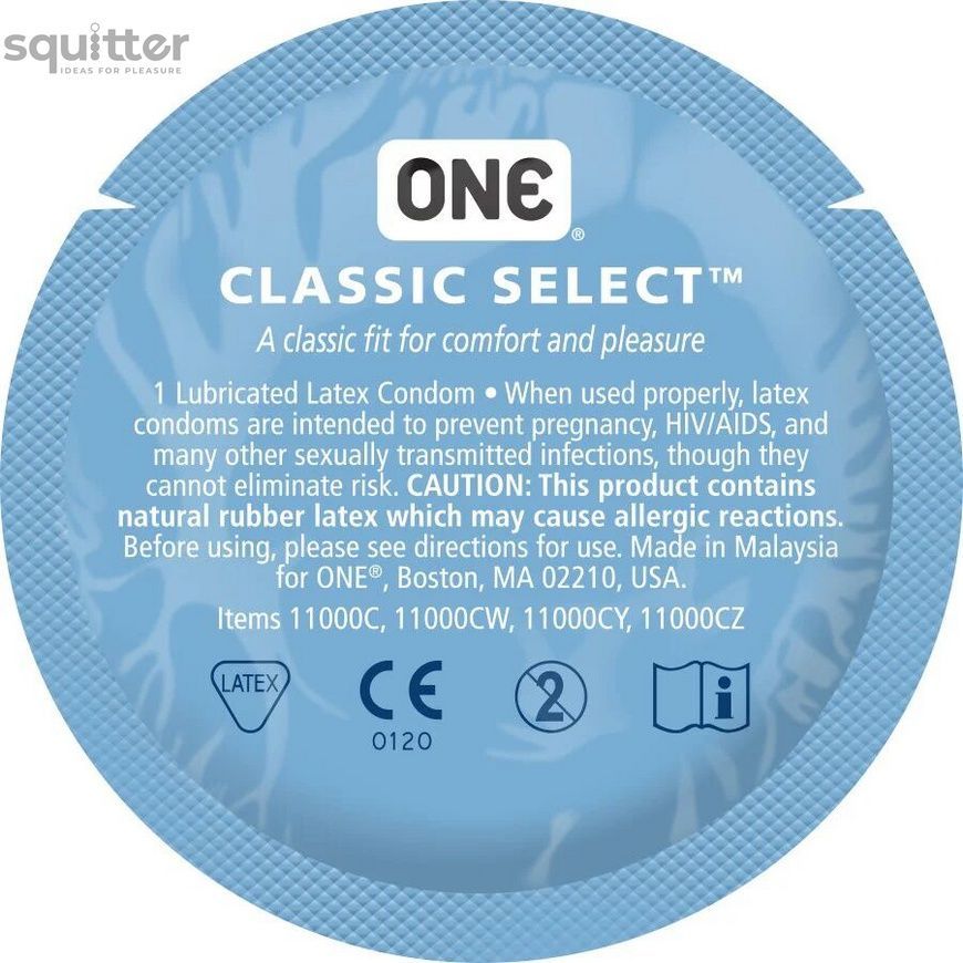 Презерватив ONE Classic Select MSM Collection, 1 шт, гладенький, зі змазкою, дизайнерське паковання SX0760 - онлайн-сексшоп Сквітер