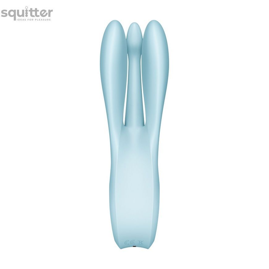 Кліторальний вібратор Satisfyer Threesome 1 Light Blue з трьома гнучкими пальчиками SO6986 - онлайн-сексшоп Сквітер