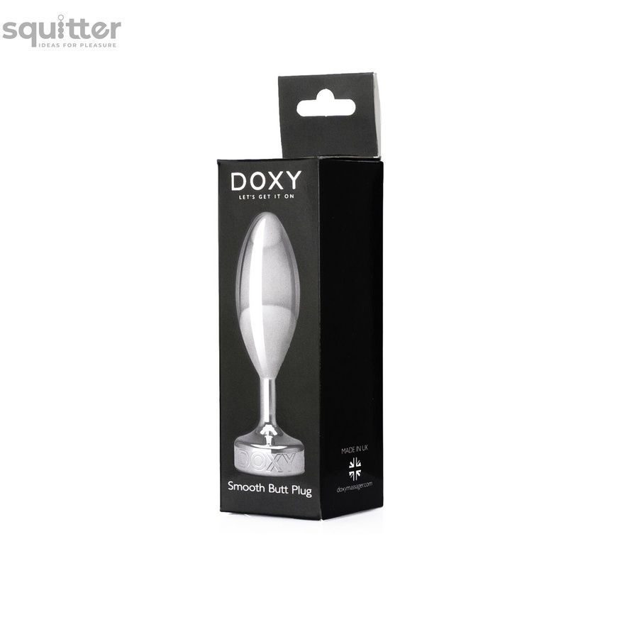 Металлическая анальная пробка DOXY Butt Plug SMOOTH, гладкая, диаметр 3,3 см SO8030 - онлайн-сексшоп Сквитер