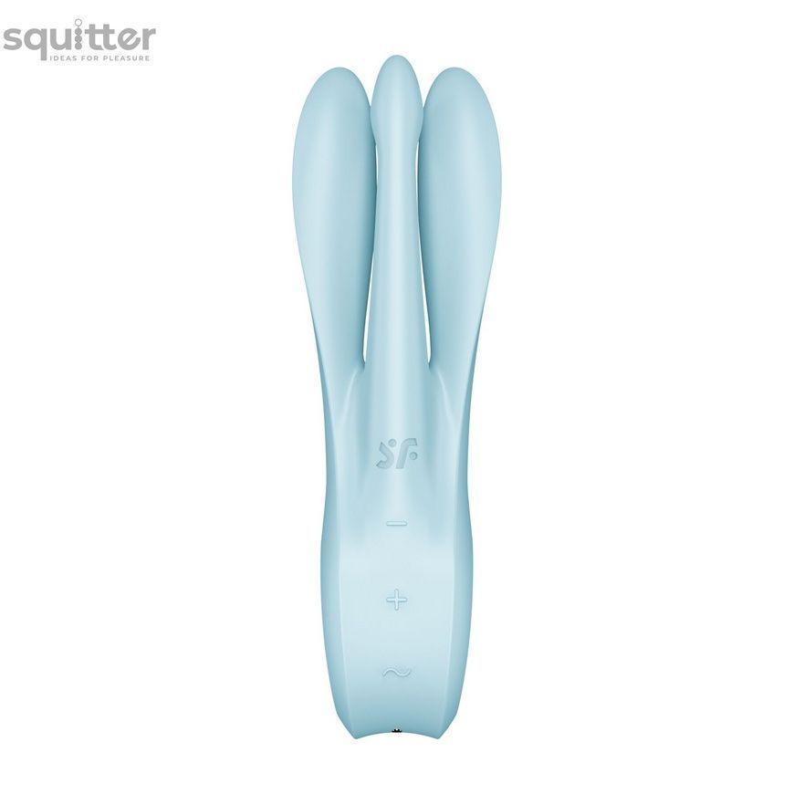 Кліторальний вібратор Satisfyer Threesome 1 Light Blue з трьома гнучкими пальчиками SO6986 - онлайн-сексшоп Сквітер