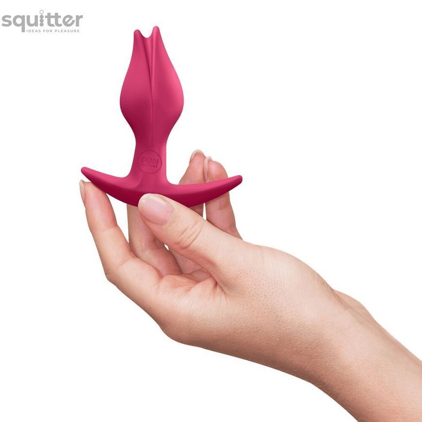 Анальна пробка Fun Factory BOOTIE FEM Raspberry, у вигляді бутона, діаметр 2,9 см, тонкий обмежувач SX3694 - онлайн-сексшоп Сквітер