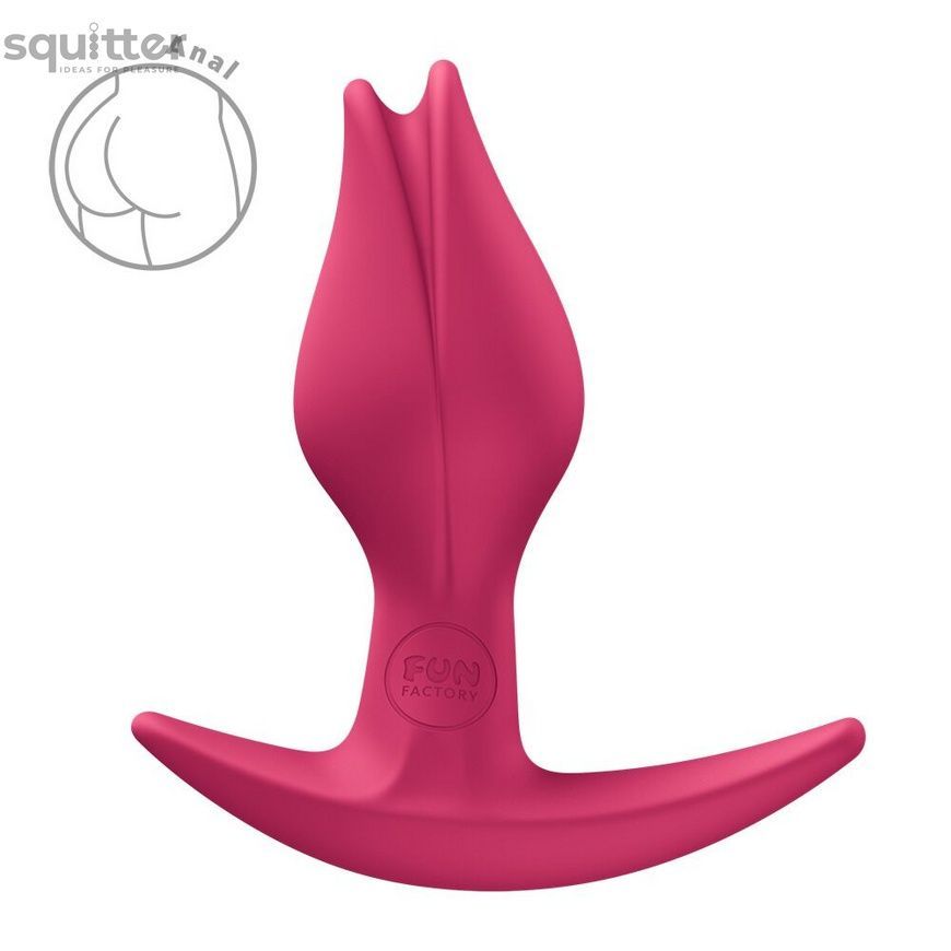 Анальна пробка Fun Factory BOOTIE FEM Raspberry, у вигляді бутона, діаметр 2,9 см, тонкий обмежувач SX3694 - онлайн-сексшоп Сквітер