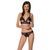 Комплект: браллет с ажурным лифом и открытыми трусиками Christa Set with Open Bra black XXL/XXXL &mdash; P SO5761 - онлайн-сексшоп Сквитер