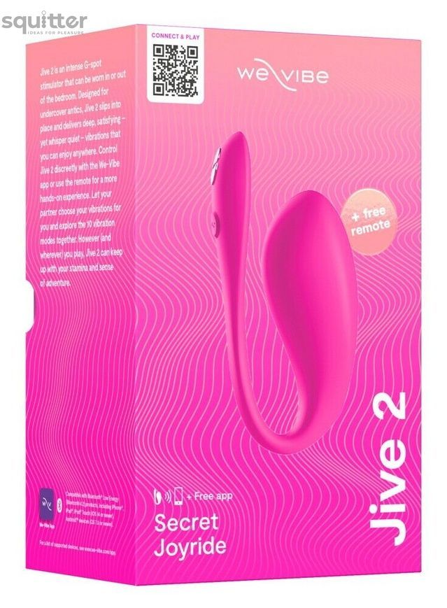 Смарт-віброяйце We-Vibe Jive 2 Electric Pink, пульт ДК, до 4 годин роботи SX2148 - онлайн-сексшоп Сквітер