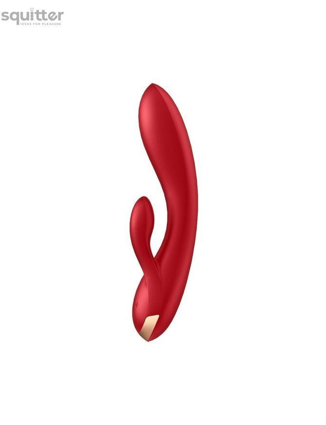 Смарт вібратор кролик із подвійним відростком Satisfyer Double Flex Red SO6092 - онлайн-сексшоп Сквітер