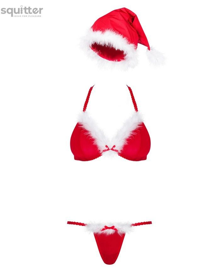 Новорічний комплект Obsessive Santastic 3-pcs set S/M SO9080 - онлайн-сексшоп Сквітер