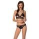 Комплект: браллет с ажурным лифом и открытыми трусиками Christa Set with Open Bra black XXL/XXXL &mdash; PSO5761,1 - интернет-магазин интимных товаров Squitter