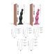 Насадка для страпона Strap-On-Me Dildo Plug Beads Framboise Metallic MSO7819,5 - интернет-магазин интимных товаров Squitter