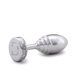Металлическая анальная пробка DOXY Butt Plug RIBBED, ребристая, диаметр 3,3 смSO8031,2 - интернет-магазин интимных товаров Squitter