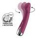 Вібратор з ротацією Satisfyer Spinning G-Spot 1 Red, плоский майданчик для стимуляції точки G SX0555,1 - інтернет-магазин інтимних товарів Squitter
