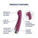 Вібратор з ротацією Satisfyer Spinning G-Spot 1 Red, плоский майданчик для стимуляції точки G SX0555,7 - інтернет-магазин інтимних товарів Squitter
