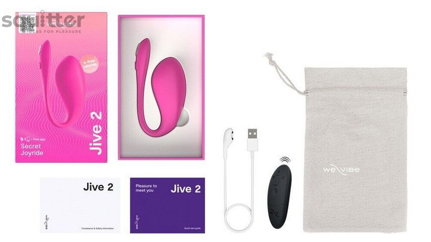 Смарт-віброяйце We-Vibe Jive 2 Electric Pink, пульт ДК, до 4 годин роботи SX2148 - онлайн-сексшоп Сквітер
